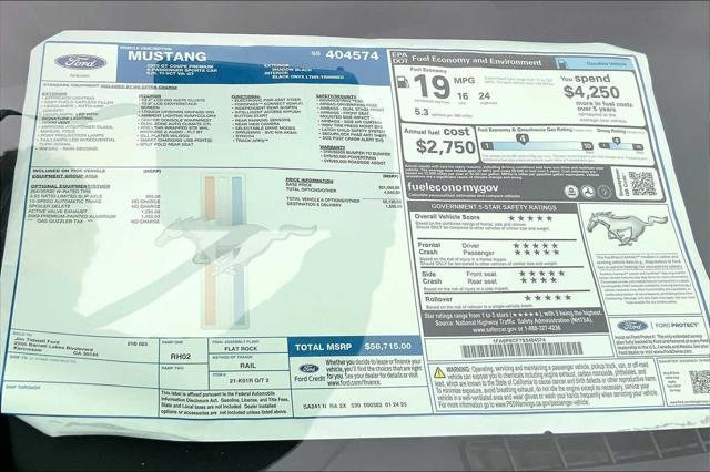 new 2025 Ford Mustang car, priced at $56,715