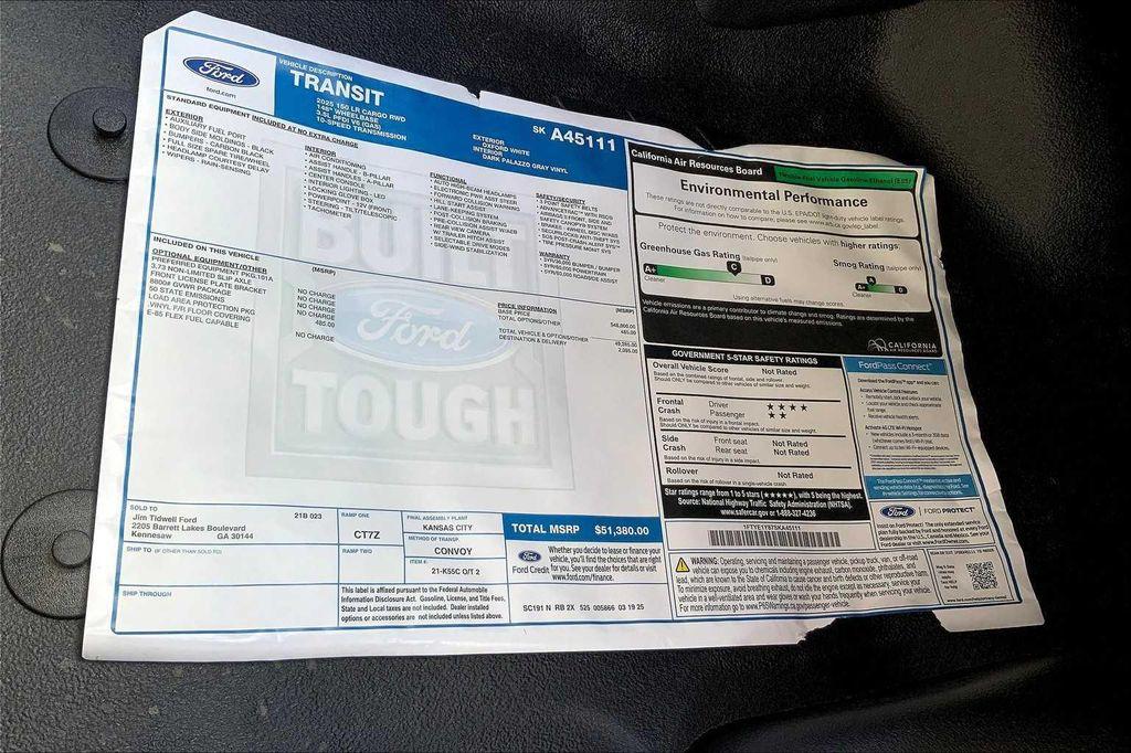 new 2025 Ford Transit-150 car, priced at $47,862