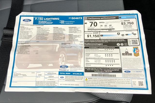 new 2025 Ford F-150 Lightning car, priced at $79,965