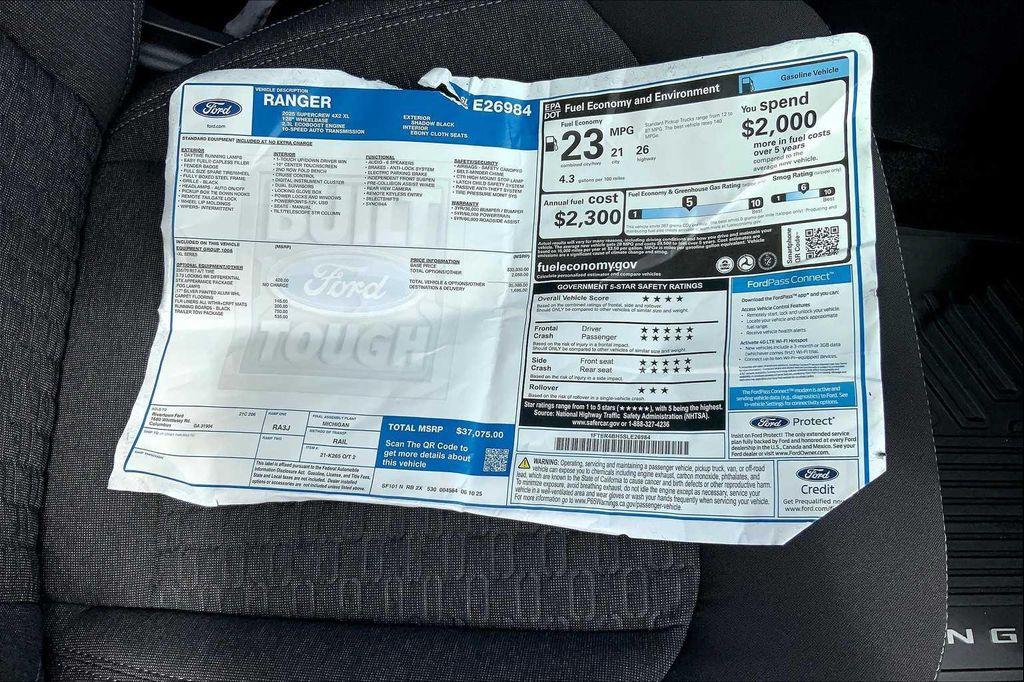 new 2025 Ford Ranger car, priced at $33,075