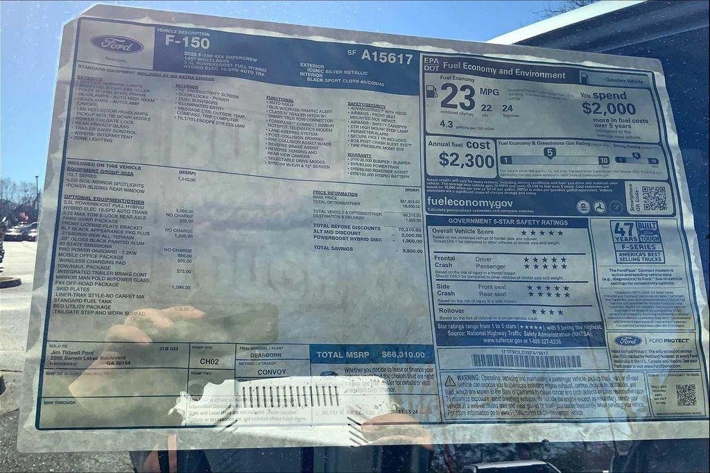new 2025 Ford F-150 car, priced at $66,900