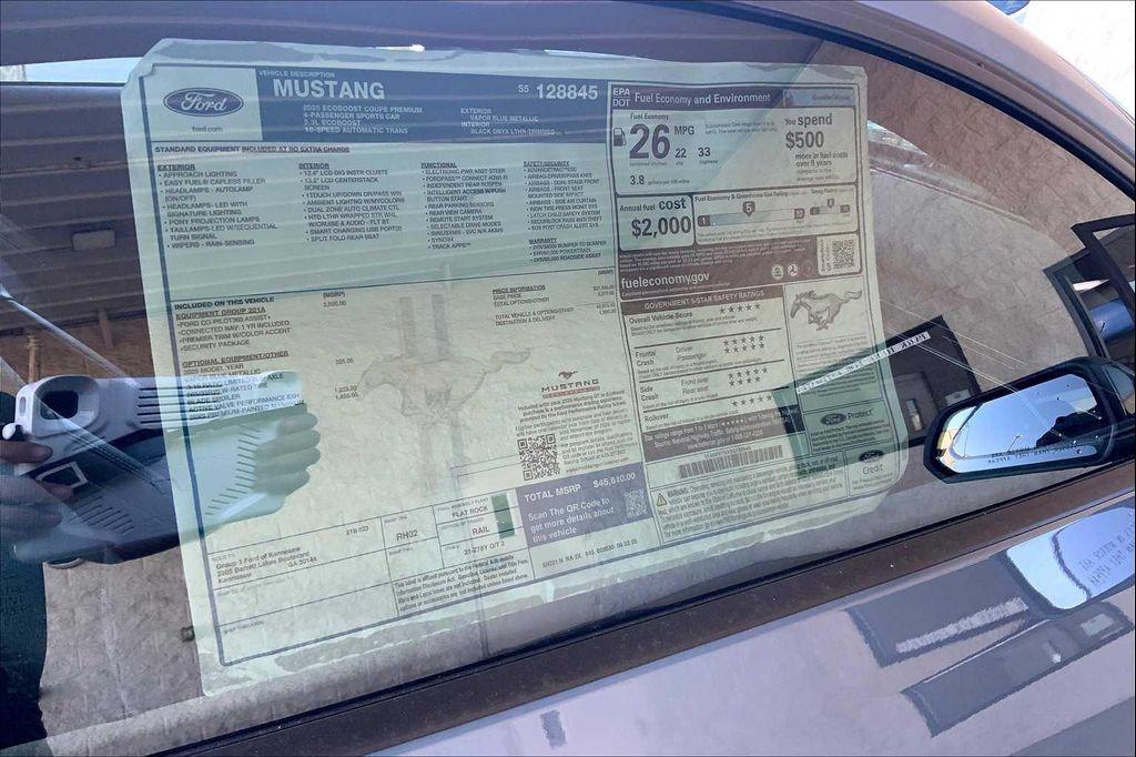 new 2025 Ford Mustang car, priced at $40,610