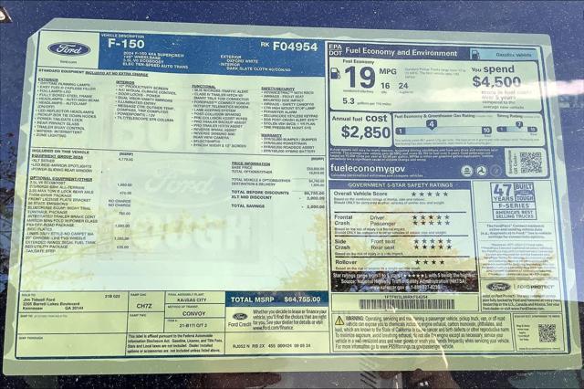 new 2024 Ford F-150 car, priced at $64,755