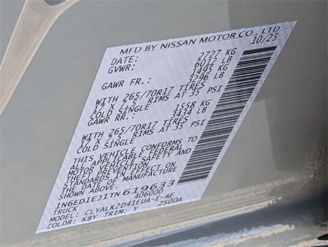 new 2026 Nissan Frontier car, priced at $41,470