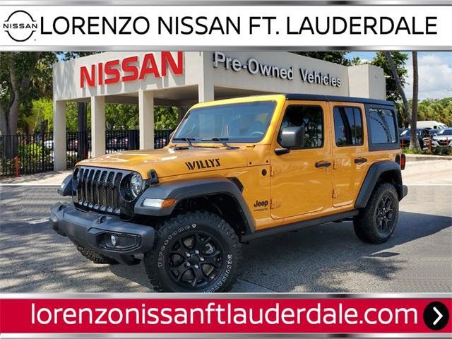 used 2021 Jeep Wrangler Unlimited car, priced at $34,236
