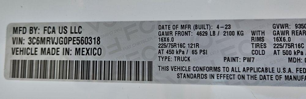 used 2023 Ram ProMaster 3500 car, priced at $28,900