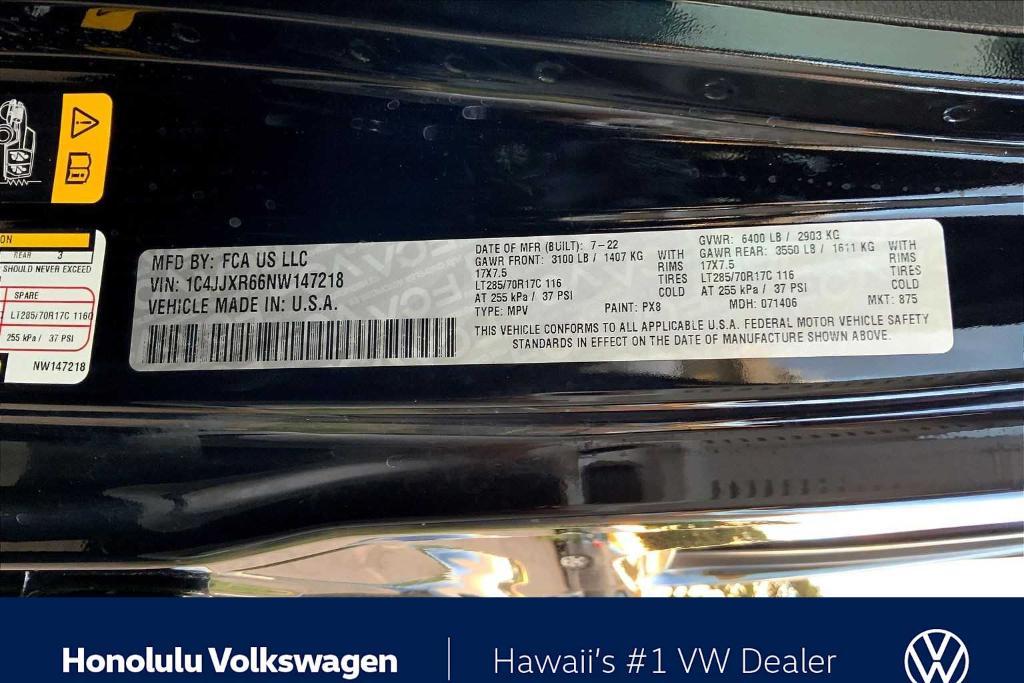 used 2022 Jeep Wrangler Unlimited 4xe car, priced at $33,444