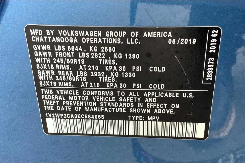used 2019 Volkswagen Atlas car, priced at $17,549