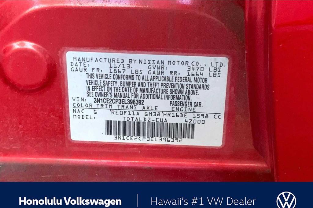 used 2014 Nissan Versa Note car, priced at $6,994