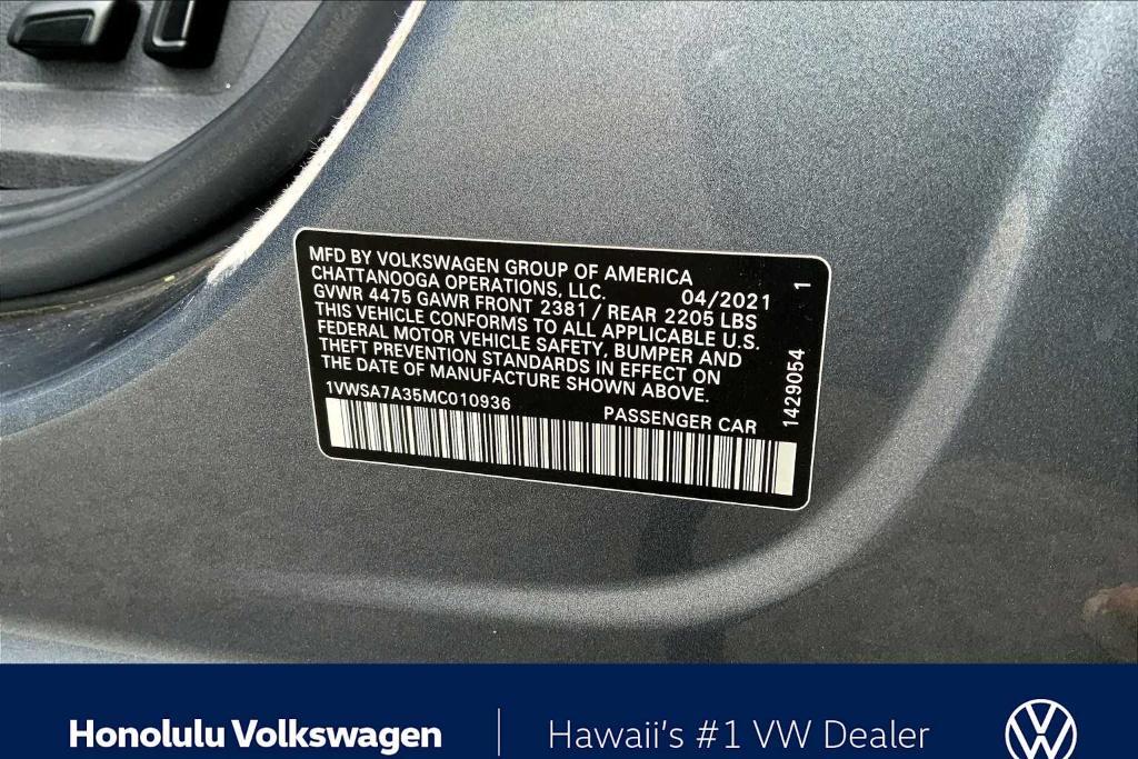used 2021 Volkswagen Passat car, priced at $16,991