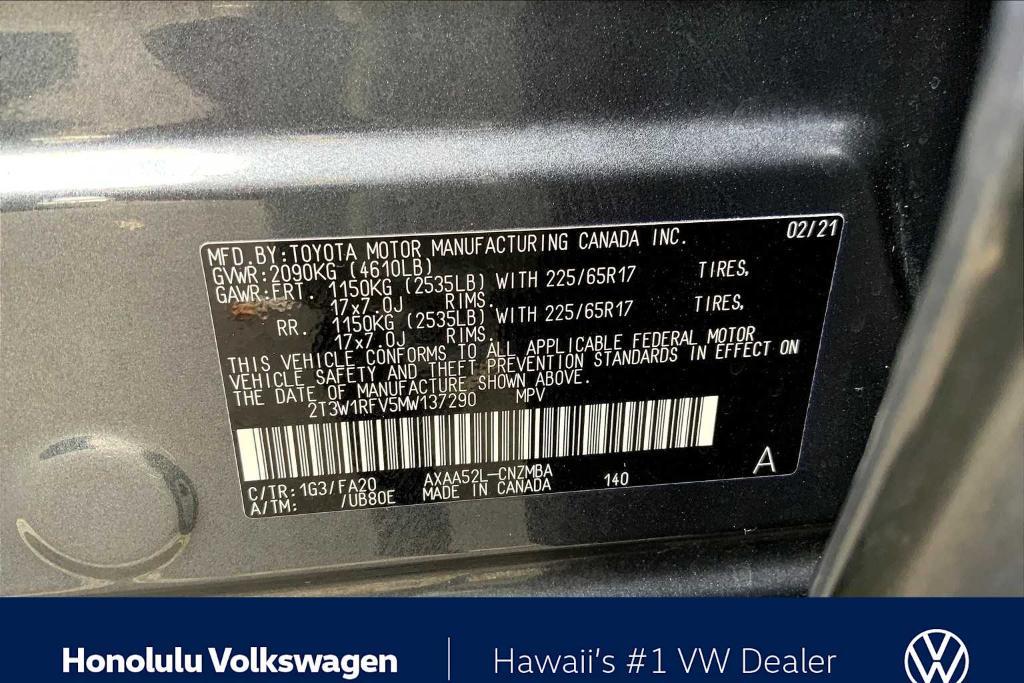 used 2021 Toyota RAV4 car, priced at $23,694