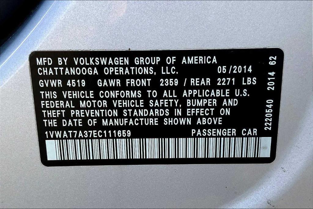 used 2014 Volkswagen Passat car, priced at $7,495