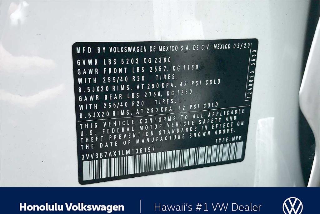 used 2020 Volkswagen Tiguan car, priced at $21,495