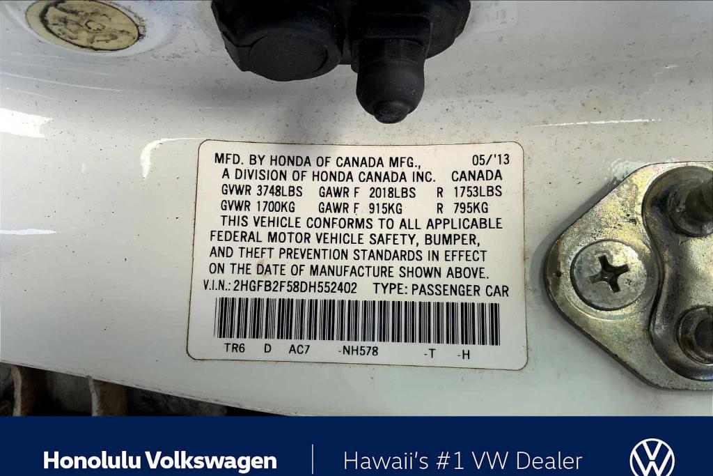 used 2013 Honda Civic car, priced at $10,993