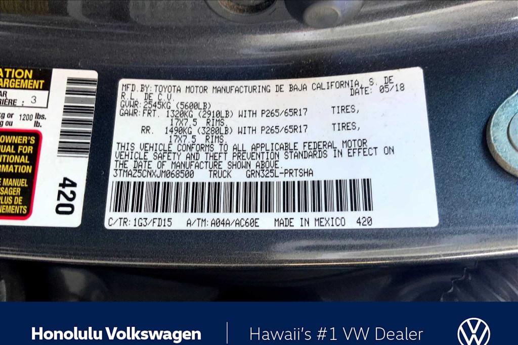 used 2018 Toyota Tacoma car, priced at $30,991