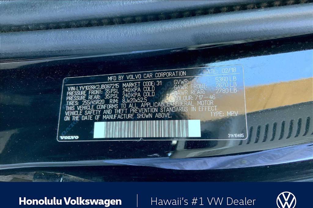 used 2018 Volvo XC60 car, priced at $21,777