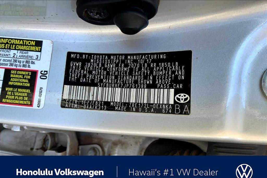 used 2018 Toyota Corolla car, priced at $14,625