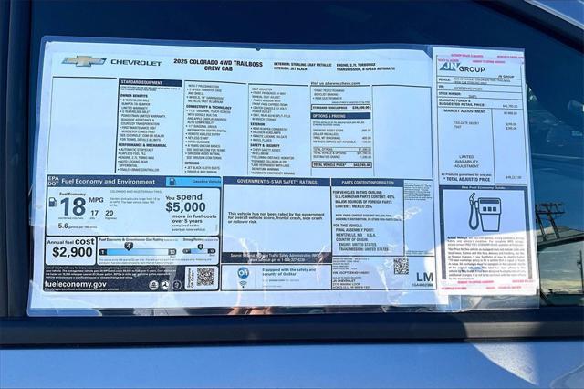 new 2025 Chevrolet Colorado car, priced at $42,785