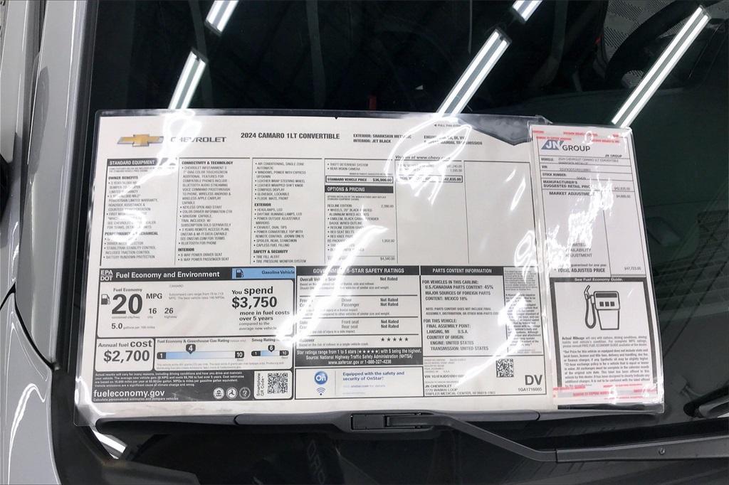 new 2024 Chevrolet Camaro car, priced at $42,835