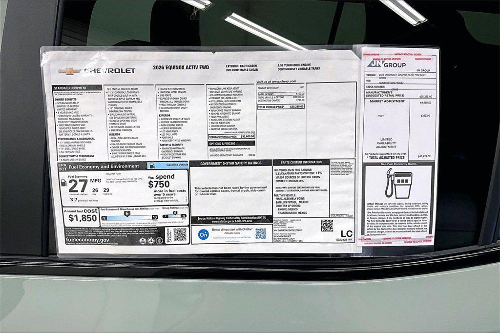 new 2026 Chevrolet Equinox car, priced at $35,295