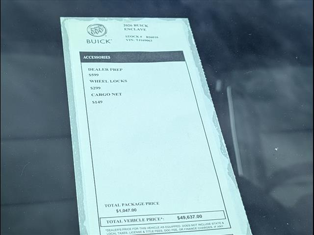 new 2026 Buick Enclave car, priced at $44,590