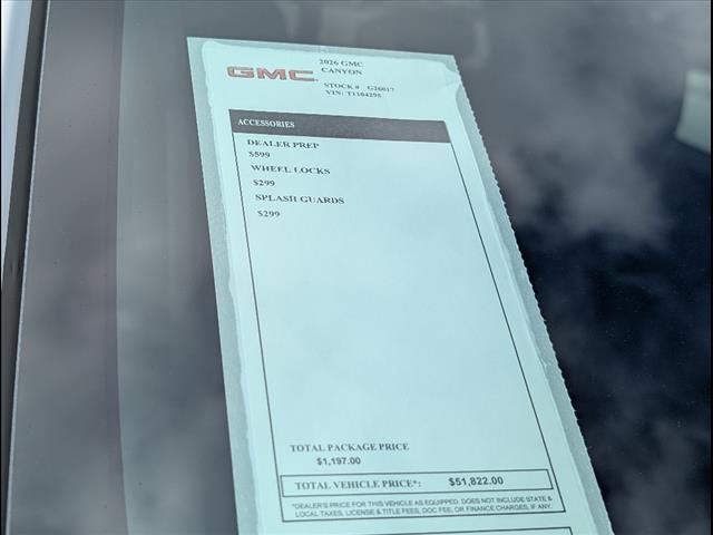 new 2026 GMC Canyon car, priced at $45,625