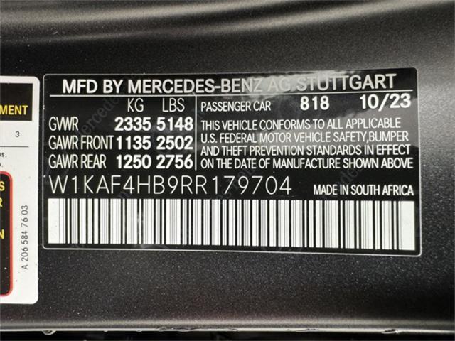new 2024 Mercedes-Benz C-Class car, priced at $67,315