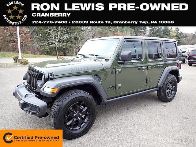 used 2021 Jeep Wrangler Unlimited car, priced at $29,055