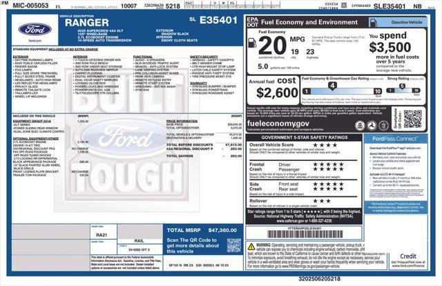 new 2025 Ford Ranger car, priced at $45,088