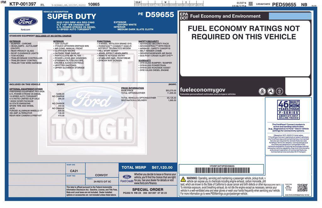 new 2023 Ford F-350 car, priced at $59,900