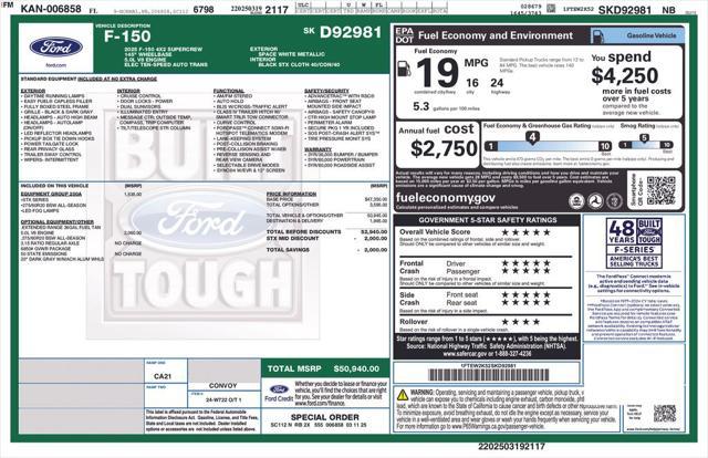 new 2025 Ford F-150 car, priced at $47,072