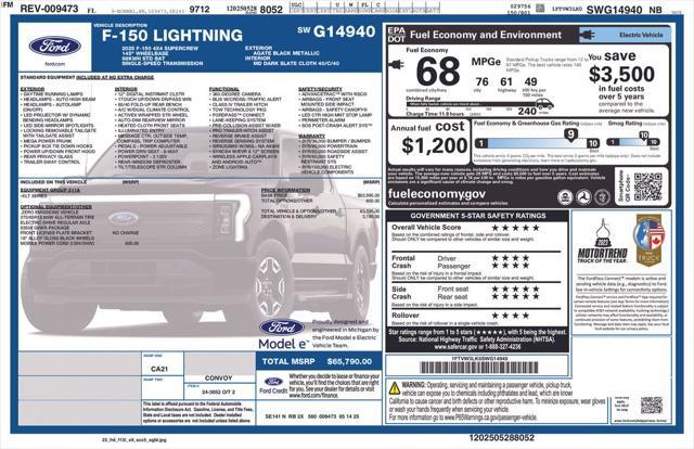 new 2025 Ford F-150 Lightning car, priced at $49,428