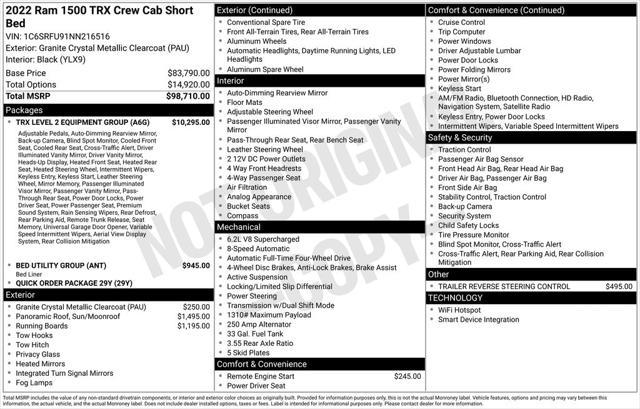 used 2022 Ram 1500 car, priced at $72,900