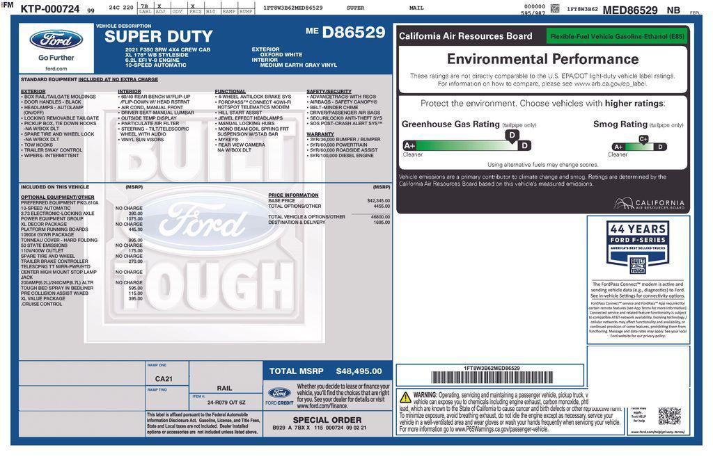 used 2021 Ford F-350 car, priced at $40,901