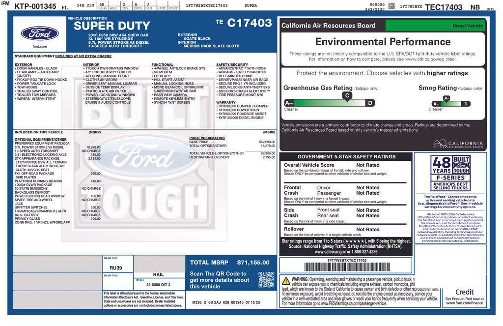 new 2026 Ford F-250 car, priced at $68,426