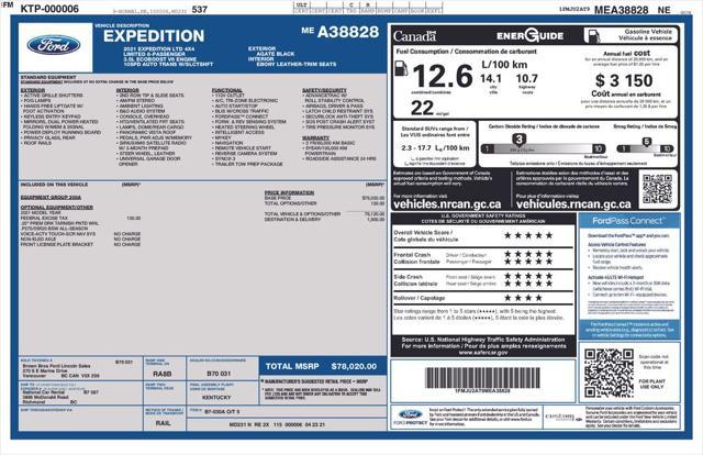 used 2021 Ford Expedition car, priced at $37,900