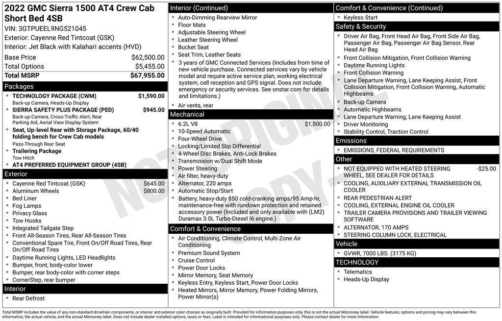used 2022 GMC Sierra 1500 car, priced at $43,900