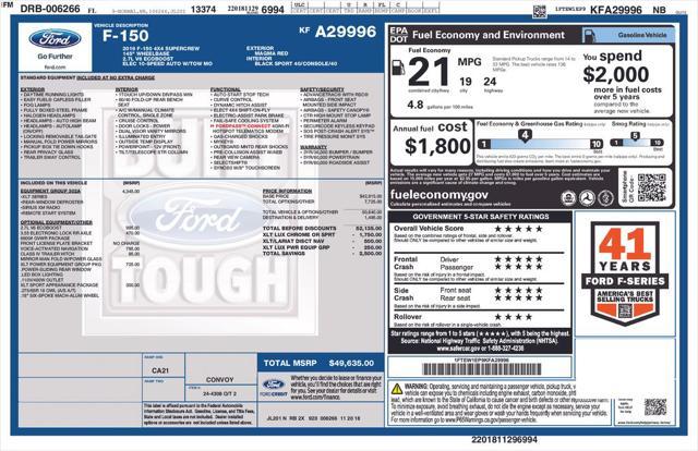 used 2019 Ford F-150 car, priced at $18,900