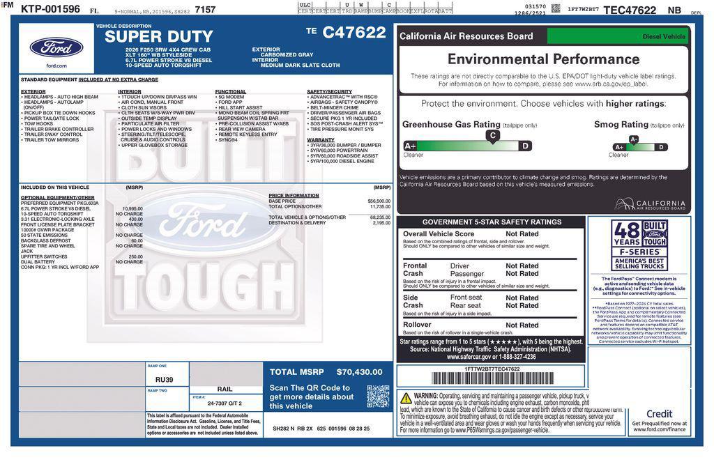 new 2026 Ford F-250 car, priced at $67,417