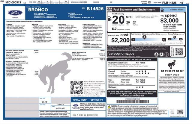 used 2023 Ford Bronco car, priced at $44,901