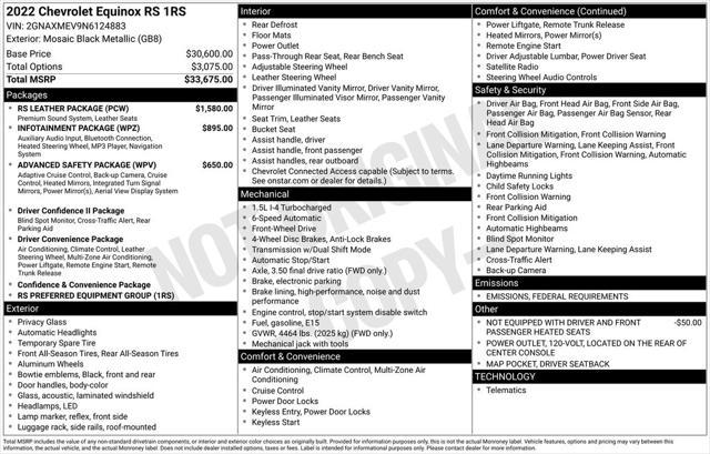 used 2022 Chevrolet Equinox car, priced at $21,900