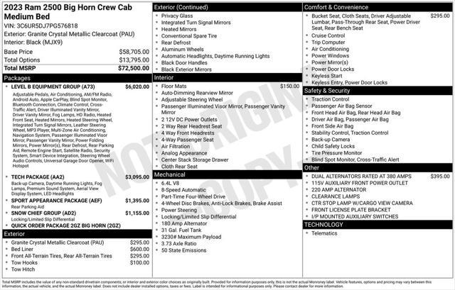 used 2023 Ram 2500 car, priced at $43,900