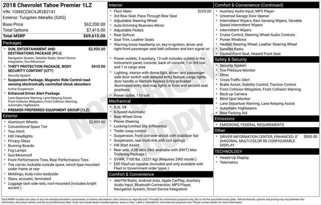used 2018 Chevrolet Tahoe car, priced at $29,901