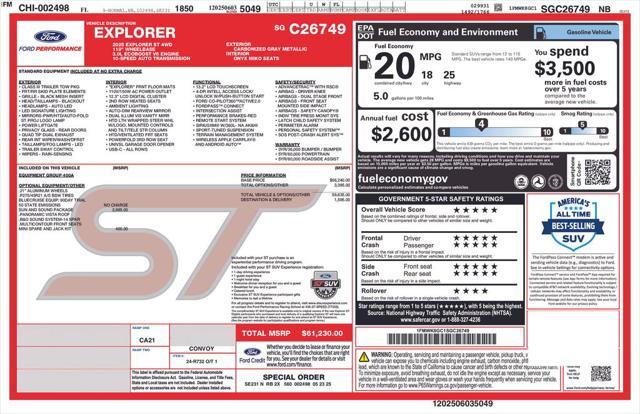 new 2025 Ford Explorer car, priced at $56,694