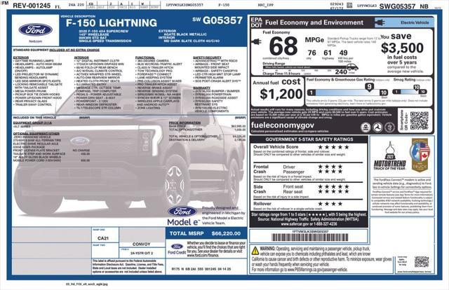 new 2025 Ford F-150 Lightning car, priced at $50,731