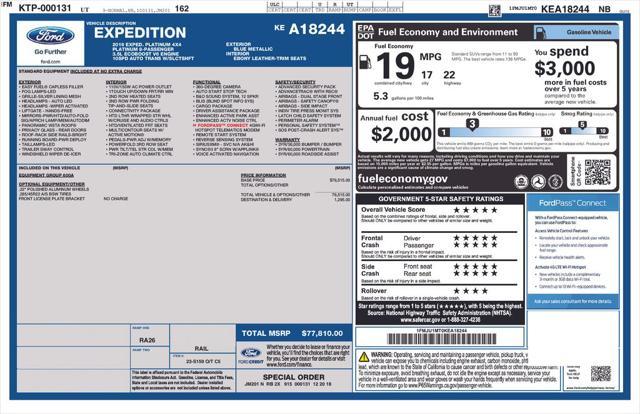 used 2019 Ford Expedition car, priced at $26,900