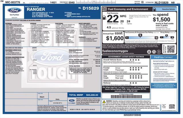 used 2022 Ford Ranger car, priced at $35,900