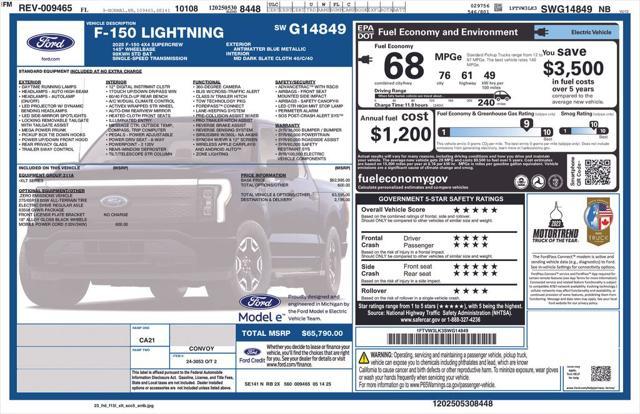 new 2025 Ford F-150 Lightning car, priced at $49,428