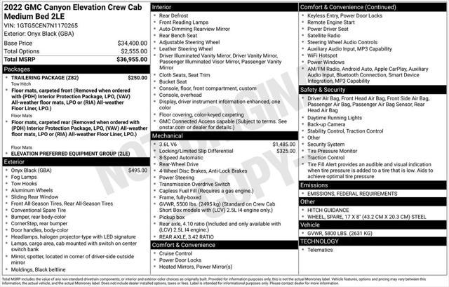 used 2022 GMC Canyon car, priced at $29,900
