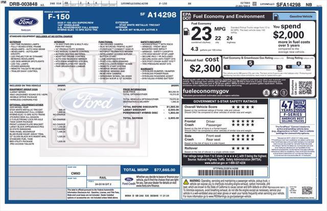 new 2025 Ford F-150 car, priced at $69,699